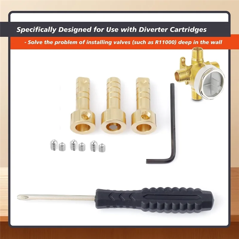 ABUI-For Delta Series 3 And 6 RP75137 Shower Valve Extension Kit For Tub And Shower Faucets Diverter Settings