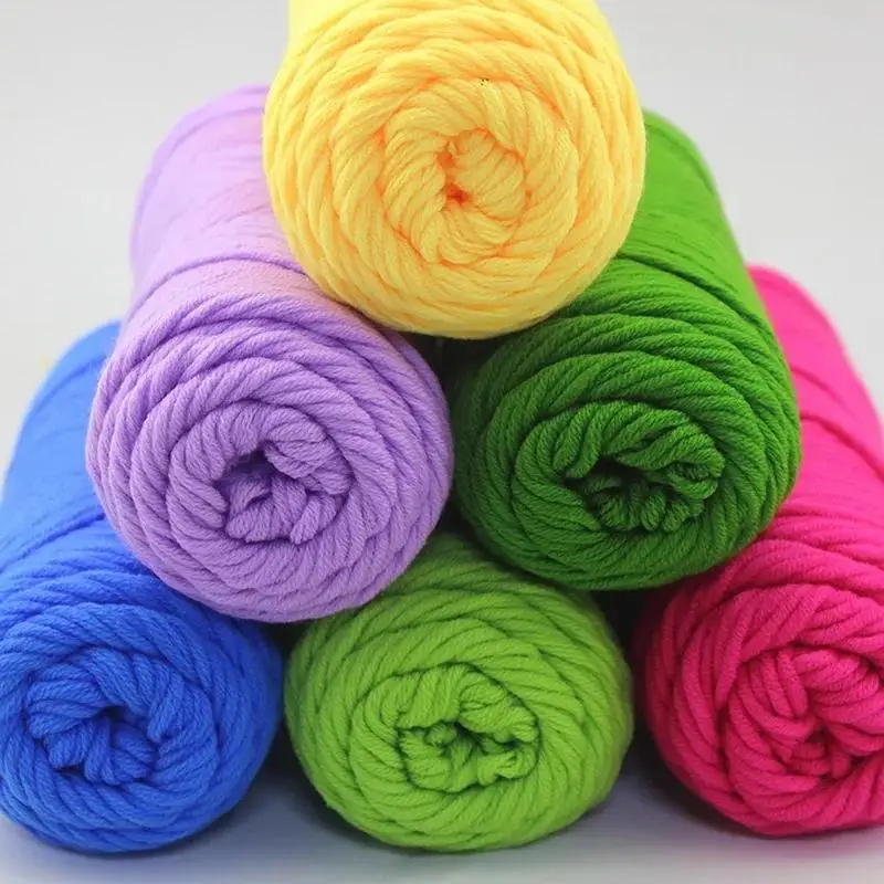 Strickwolle für Liebhaber: 8-lagiger Baumwollschal-Faden, Milchbaumwolle, Baby-Stricknadel, Stempel-Stickgarn