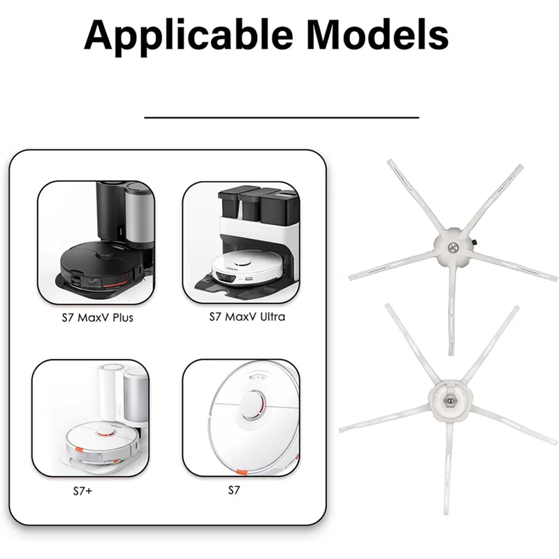 

Side Brush For Roborock S7 Series S7 S7+ S7 MAXV Ultra S8 Pro Ultra S8 S8+ Q7 Max Q7 Max+ Q5 E2 E3 E4 S4 S5 S6 Parts-AA98