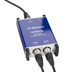 Alctron SC230N Passive Signal Splitter Isolated Microphone Splitter Splits a Male Microphone XLR Input to 2 XLR Outputs