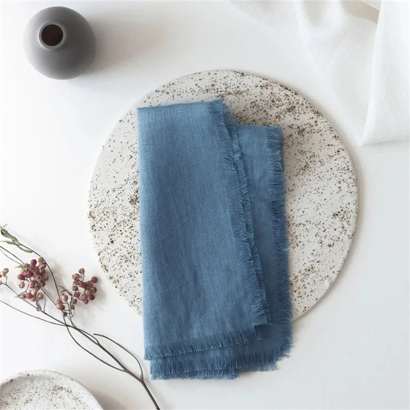 

Washed French Linen Handmade Napkin Fabric,Western Napkin,dining Table, Ceremonial Fabric, Square Handkerchief, Tea Towel Fabric