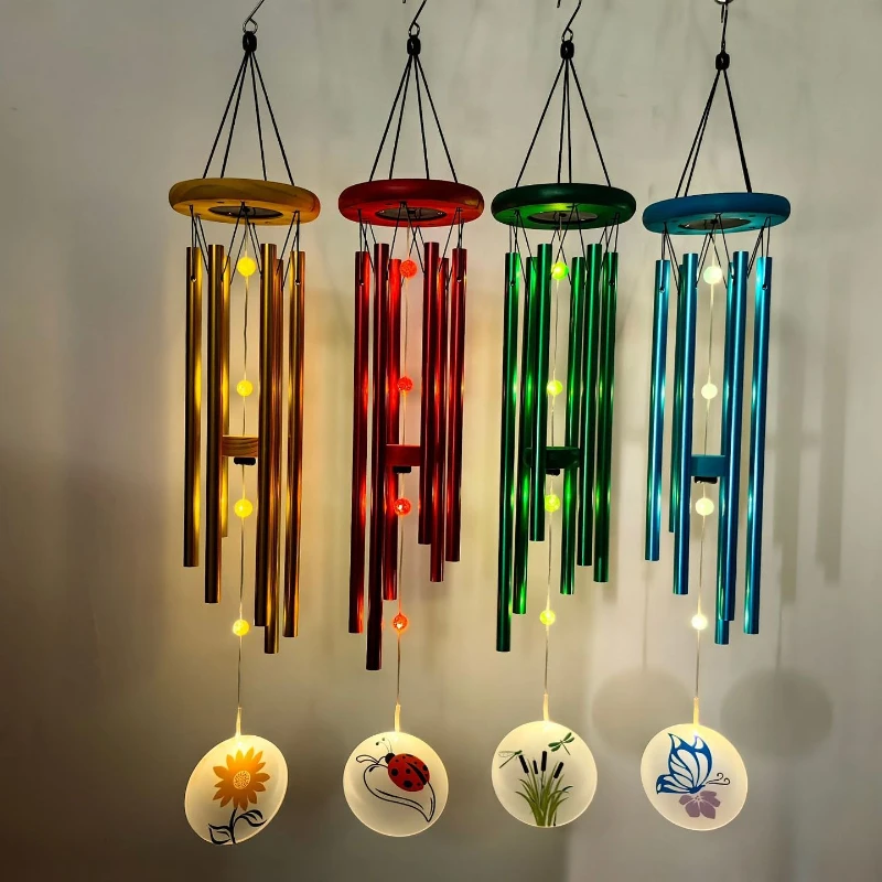 

New solar wind chimes colorful wind chimes garden decorative wind chimes pendant