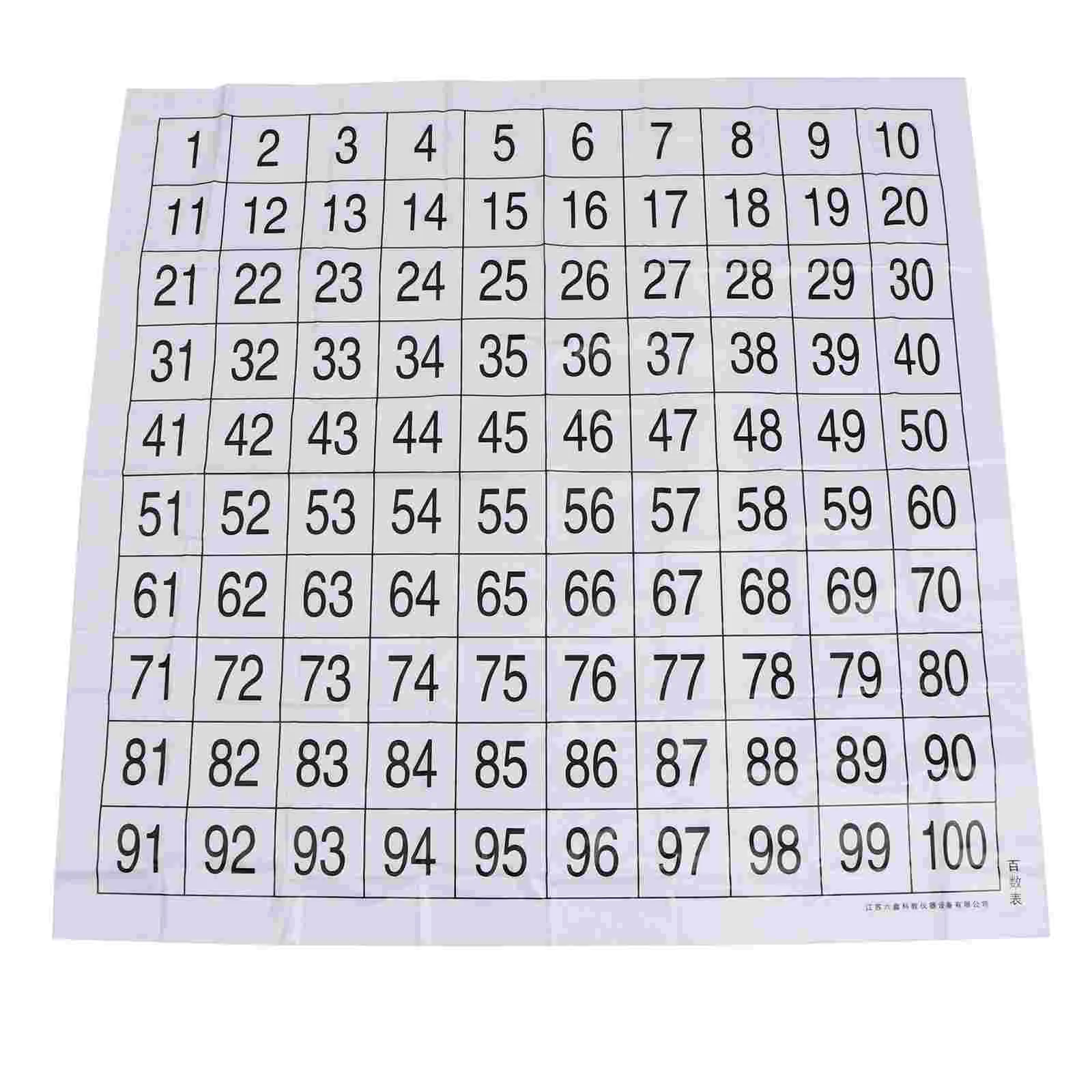 Boy Hundreds Table Primary School Kids Stickers Board Plastic Etc 1-100 Numbers Wall Chart