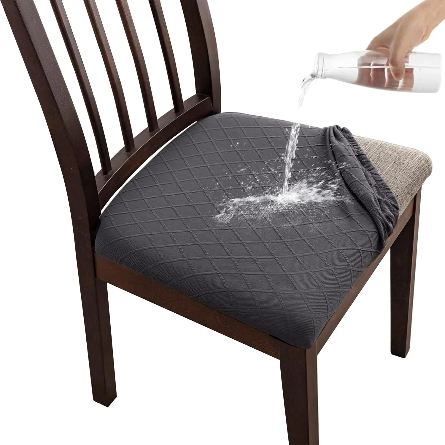 

Chair Seat Covers Waterproof Dining Room Chair Covers Set Of 6 Stretch Seat Covers For Dinning Room Chair Protector Slipcover
