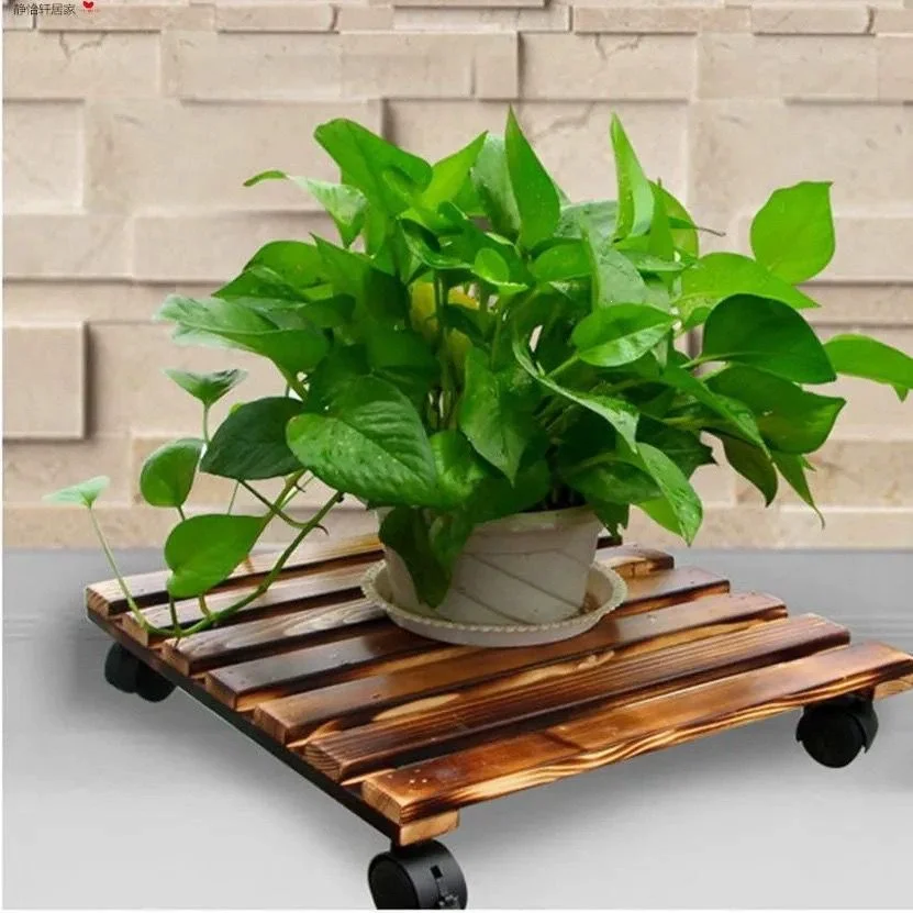 Mobile Plant Stand with Wheels Rolling Flower Pot Tray Base Caster Dolly for Indoor Outdoor