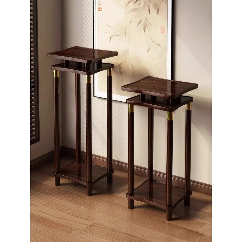 

Bogu frame flower rack, living room floor-to-ceiling solid wood Chinese high-end tea room arrangement, flower pot bracket rack