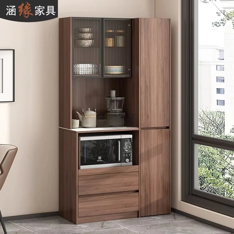 yjq modern simple rock slab dining side cabinet pulling locker integrated
