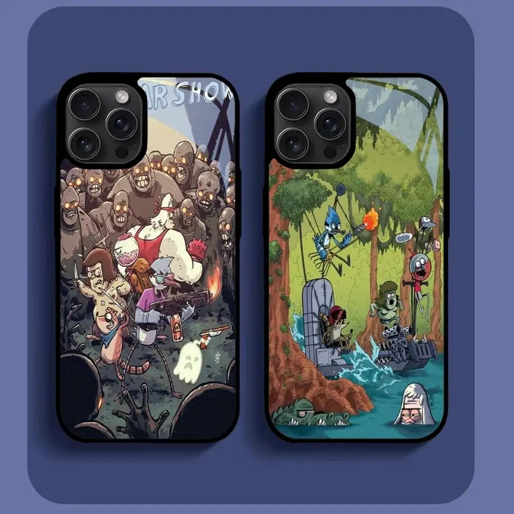 

R-Regular Cartoon Show Phone Case For IPhone16 15 14 13 12 11 Pro Xs Max Mini XR X 7 8 Plus Luxury Mirror Hard Funda