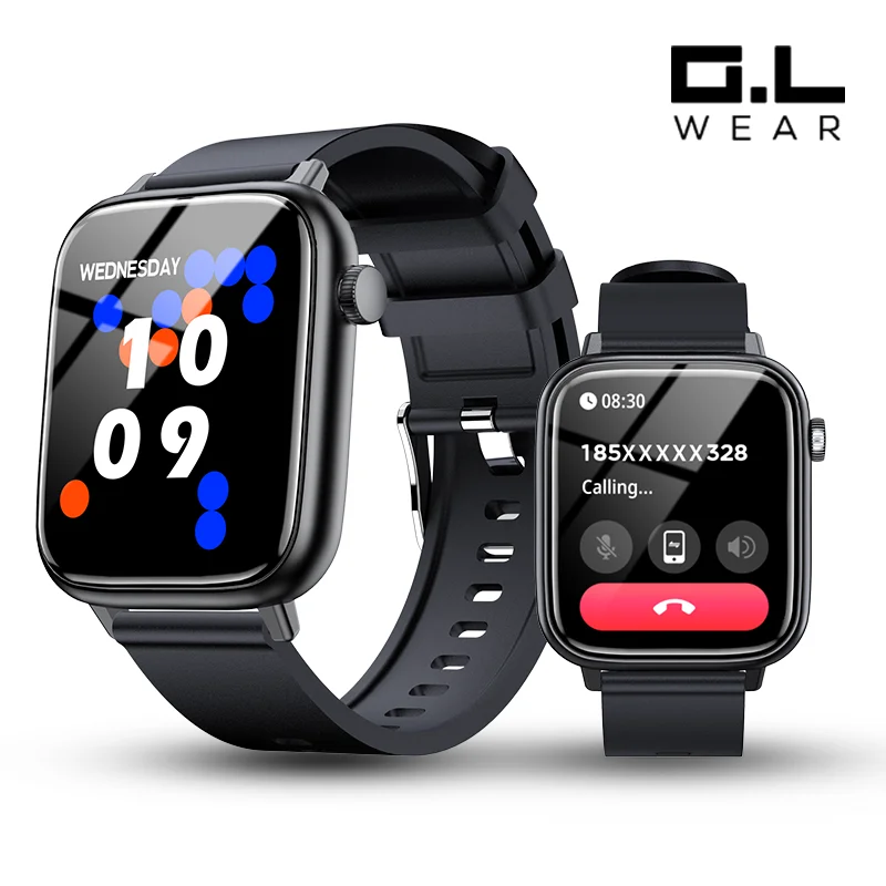 

G.L Wear New Bluetooth Talk Smart Watch Men Women Full Touch Screen Sports Fitness Pedometer IP68 Waterproof Fashion Smart Watch