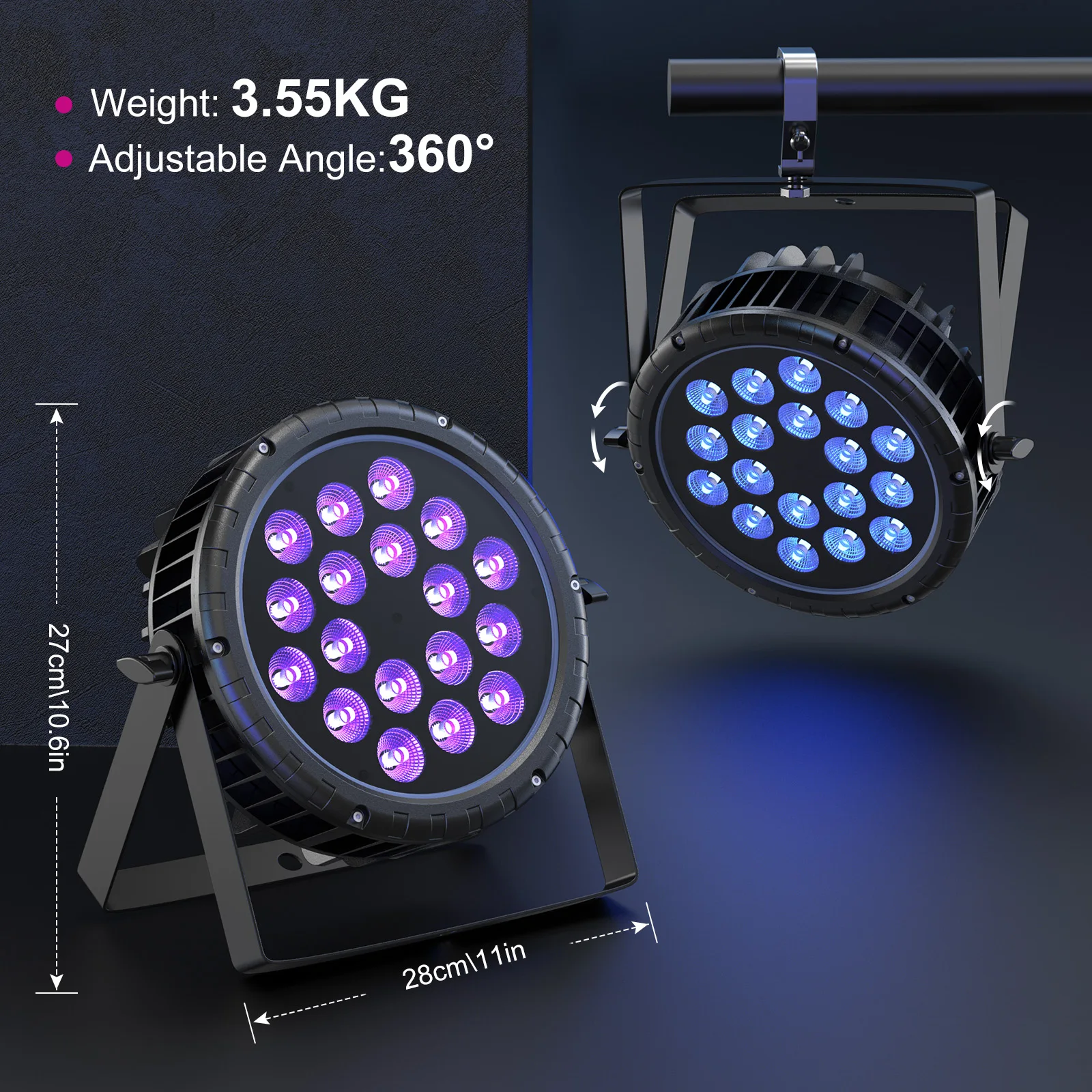 Imagem -06 - Yiflamefly Luzes Led Par à Prova Dágua com 18x10w Rgbw em Contas de Lâmpada Luzes de Palco ao ar Livre Dmx512 Uplights para Festa de Casamento