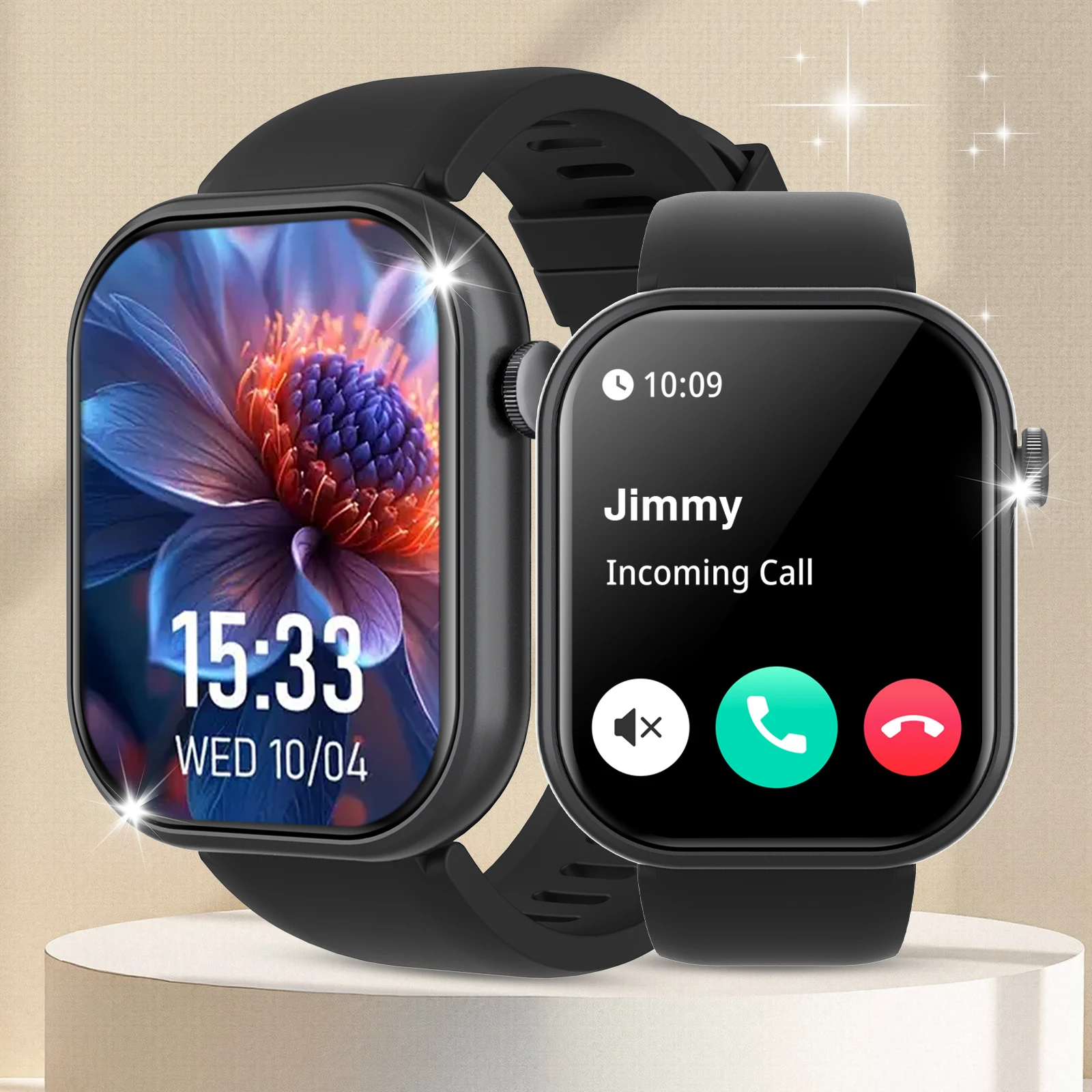 

Умные часы 2025 года с функциями звонков и уведомлений, настраиваемыми обоями, для Android и iPhone