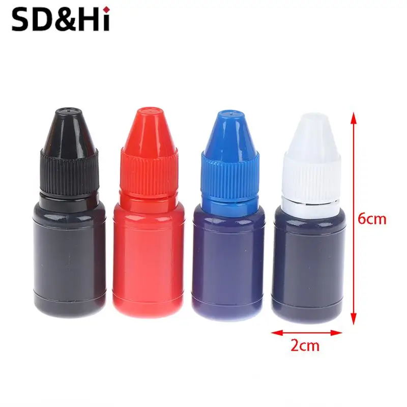 1Pc 10Ml Stempelkussen Flash Refill Sneldrogende Stempelen Inkt Lichtgevoelige Stempel Olie Gift Accessoires