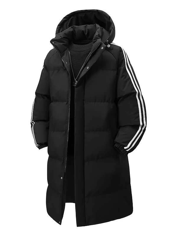 

Утепленная хлопковая куртка 2025 года, зимняя, унисекс, средней длины, свободного кроя, с капюшоном, теплая, морозостойкая, повседневная, модная, в городском стиле