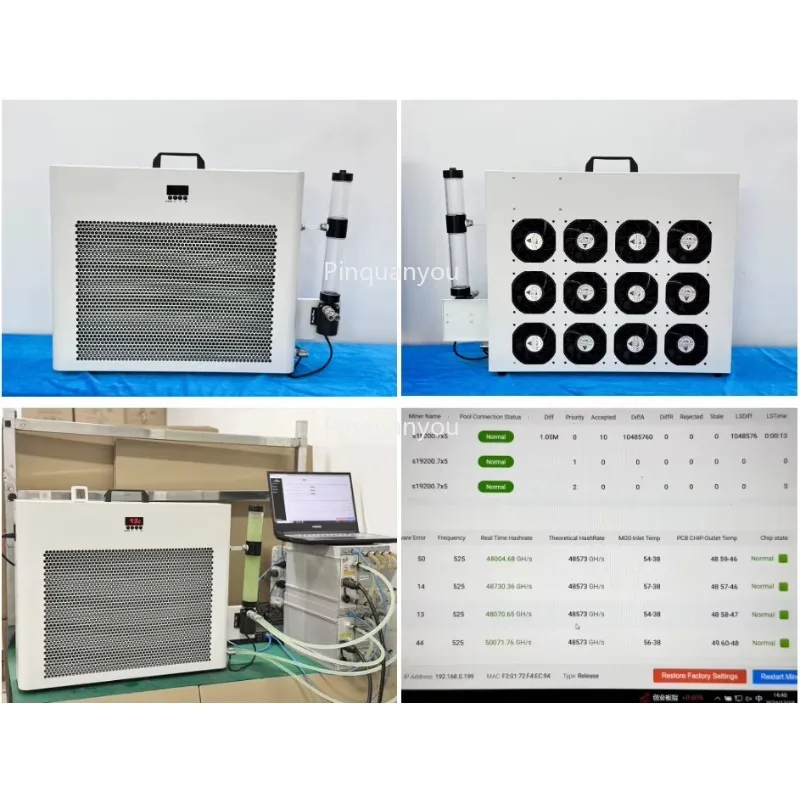 12KW Radiator Auto Temperature Control for Asic Miner Hydro S19 Pro+ 198T S19XP S21+ S23 Hydro Cooling Solution