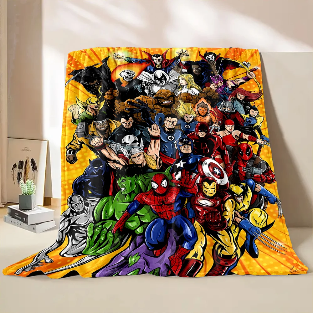 Disney Marvel-Avengers Superhero Blanket Soft Fluffy 4 Season Throw King Size Kid Adult Sofa Quilt Bed Break Blanket Travel Gift