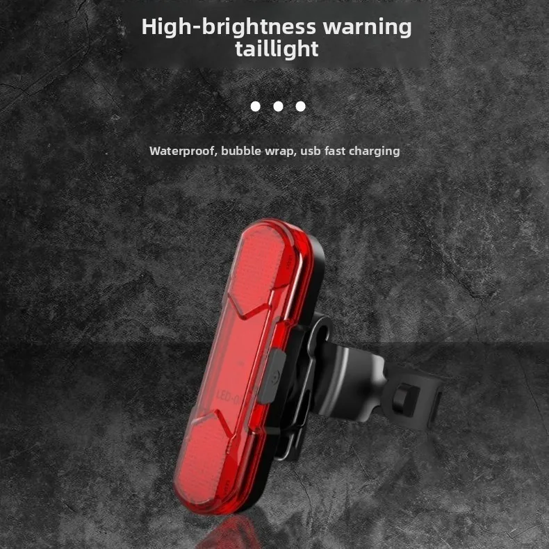 Bicycle taillights, high brightness waterproof charging flashing lights, bicycle road night riding, portable, compact and rotata image 2