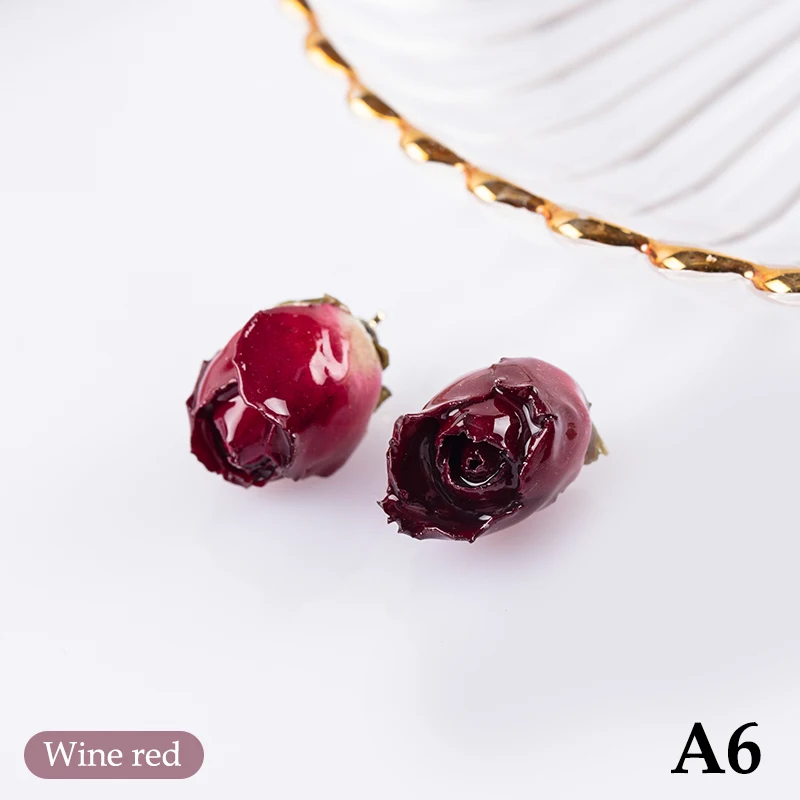 2 pezzi gioielli in resina fatti a mano ciondoli a forma di fiore reale ciondoli Petaline vero fascino di petali di rosa per la creazione di