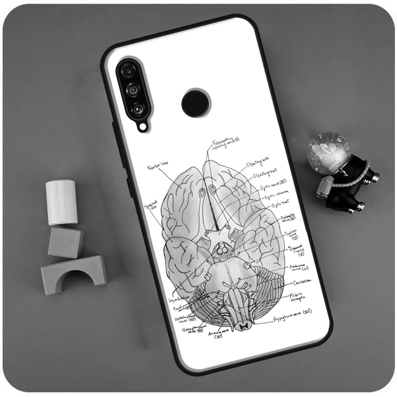 Anatomy Brain Cover For Huawei Nova 10 9 SE 5T 11i 8i 7i 3i Y90 Y91 Y70 Y60 Y61 P40 Lite P30 P60 Pro Case