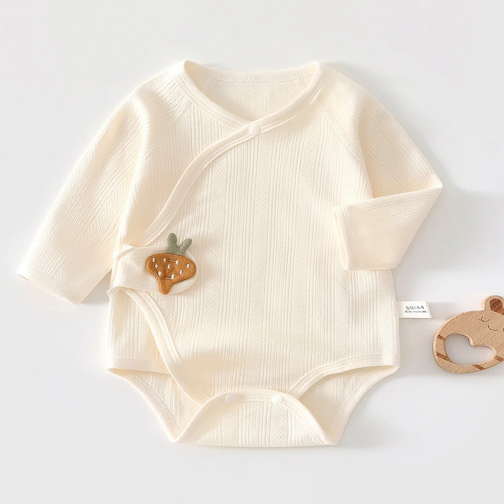

Baby Girl Bodysuit Long Sleeve 100% Cotton Spring Autumn Infant Boy Clothes Solid Color Unisex Baby Rompers Wholesale