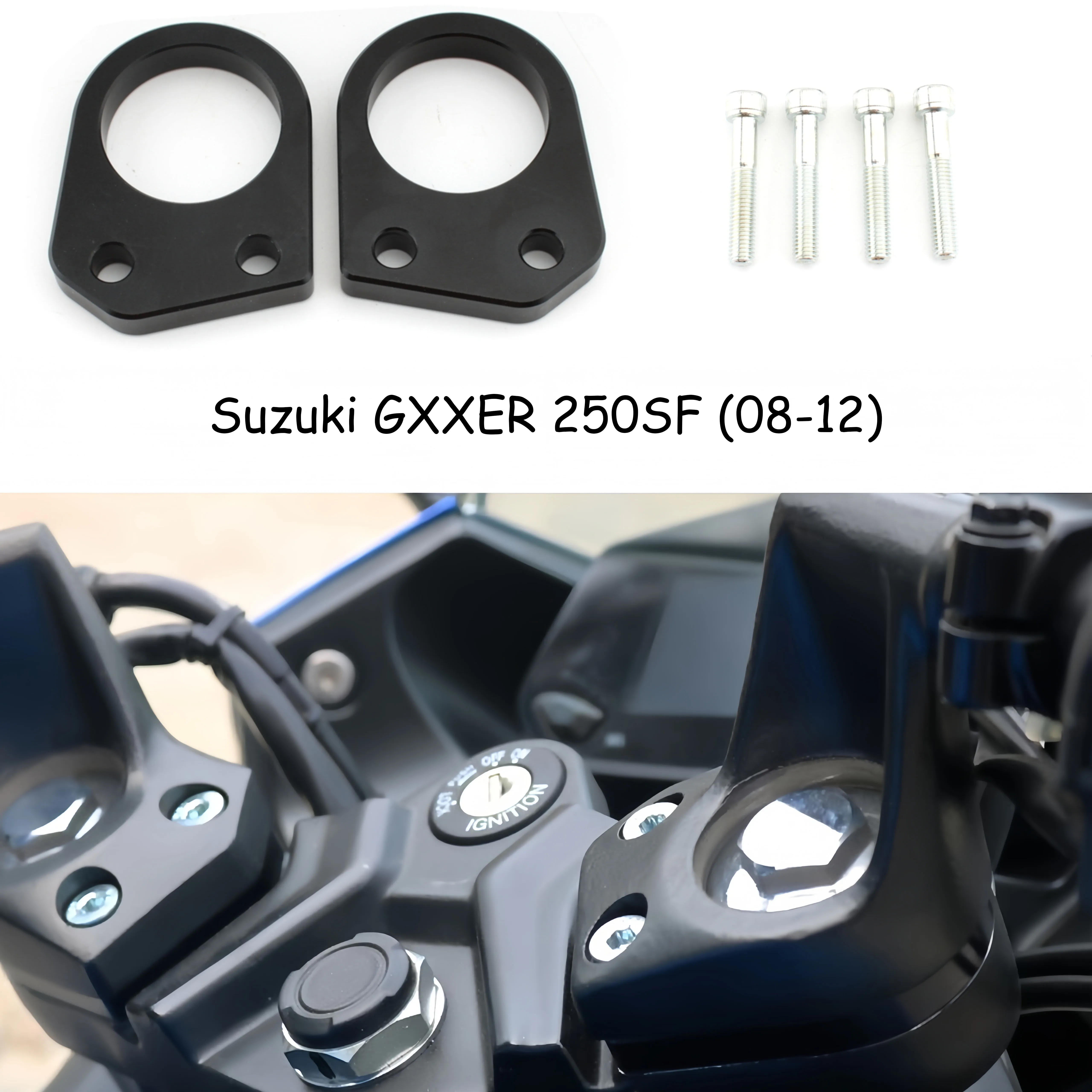 

For Suzuki GXXER 250SF 2008-2012 Motorcycle Aluminum Alloy Raise Handlebar Heightening Code Riser Mount Clamp Adapter