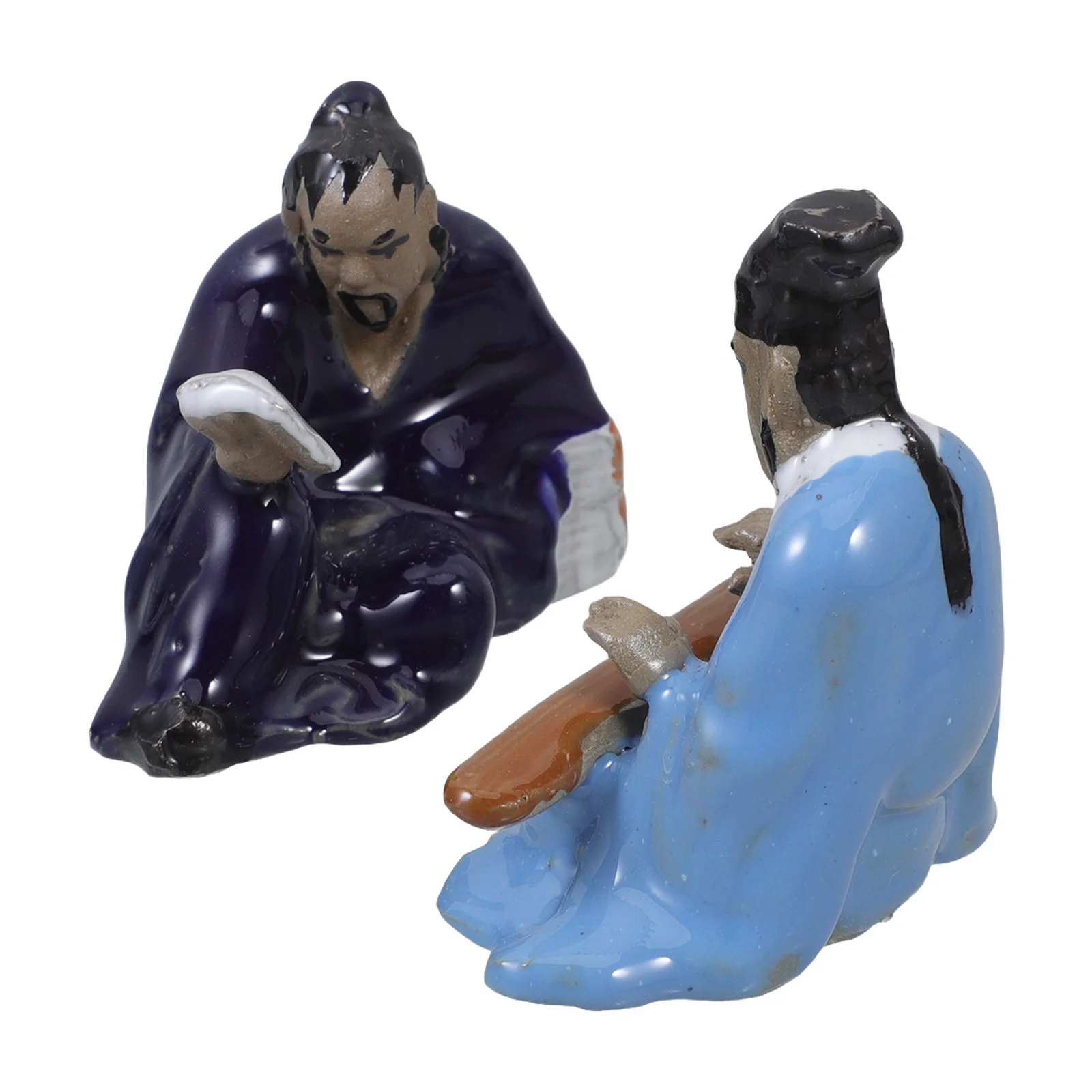 

2Pcs Ceramic Small Decor Water-Absorbent Stone Vivid Bonsai Ornament Aquarium Tank Crafts Succulent Pot Gardening Landscape