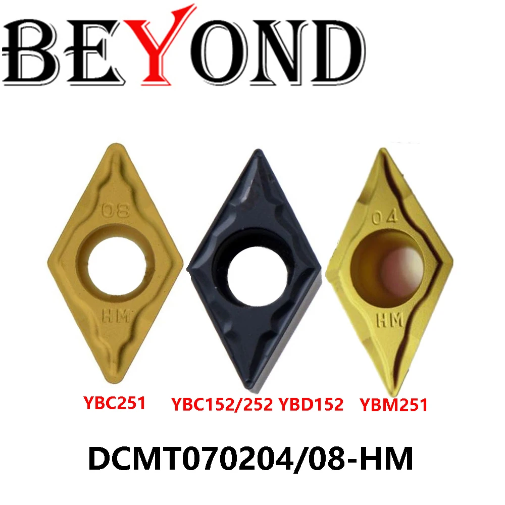 Original DCMT070204-HM DCMT070208-HM YBC251 YBC152 YBC252 YBD152 YBM251 Carbide Inserts CNC Turning Tools Cutter DCMT DCMT070204