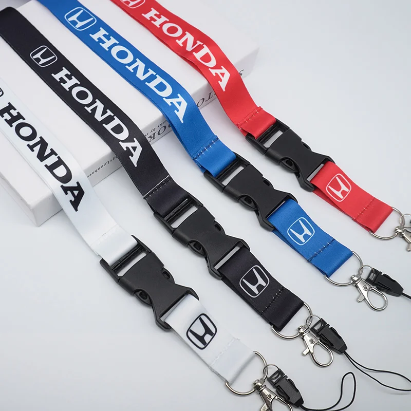 1pc cordão de náilon impressão emblema estilo chave pingente titular chaveiro para honda civic xrv hrv crv brv cidade accord caber jazz insight