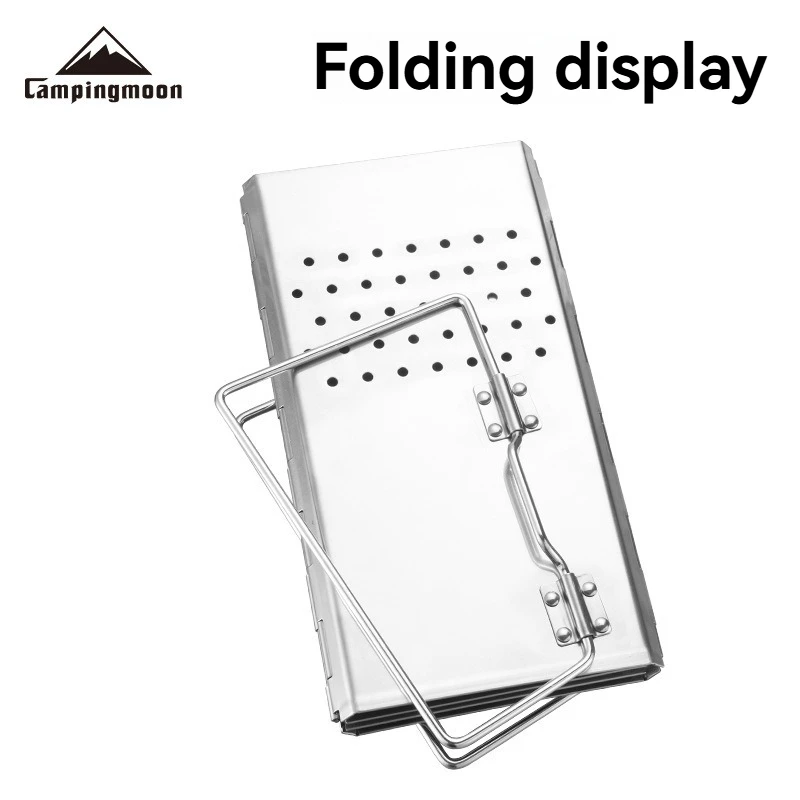 

CAMPINGMOONMT-18 Foldable Portable Igniter Charcoal Stove Stove Stove Comes with Storage Bag Barbecue Four Corner Charcoal Stove