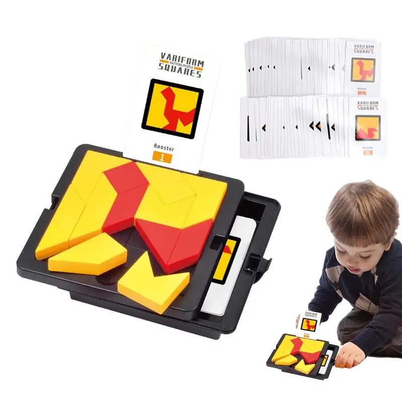 

Block Puzzle Toy Assembled Block Jigsaw Toy Card Slot Design Preschool Educational Toy for Travel Outdoors School and Home