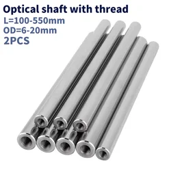 Linear shaft OD6/8/10/12/16/20mm Length100-550mm with two ends of M3/M8/M6 thread hole depth of 6-16mm Chromed Harden Rod Shaft