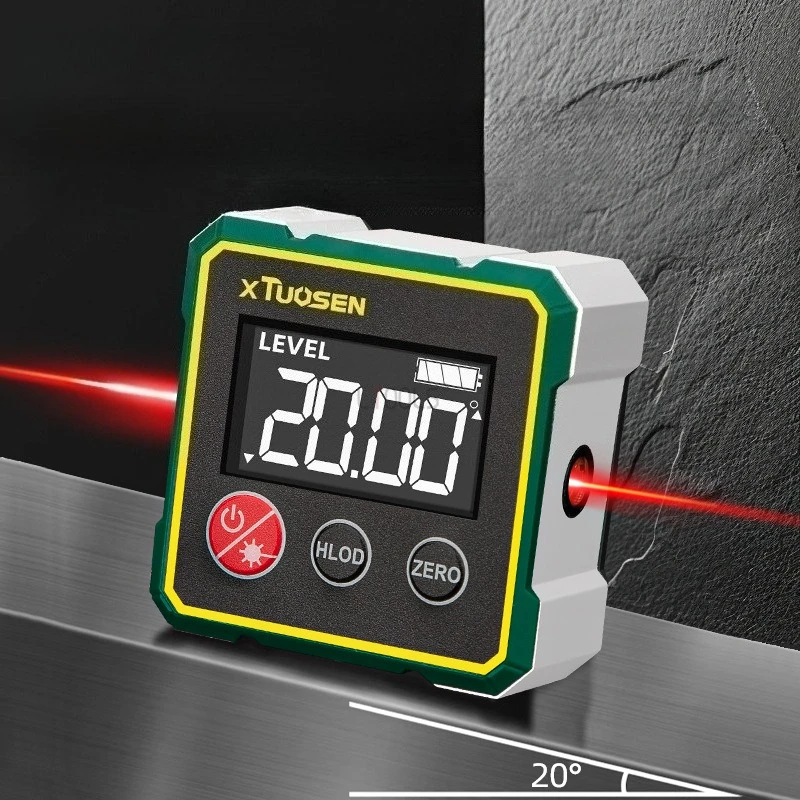 

1 шт. наклонметр, высокоточный электронный магнитный прибор для измерения угла, линейка наклона, горизонтальный лазерный инструмент с цифровым дисплеем