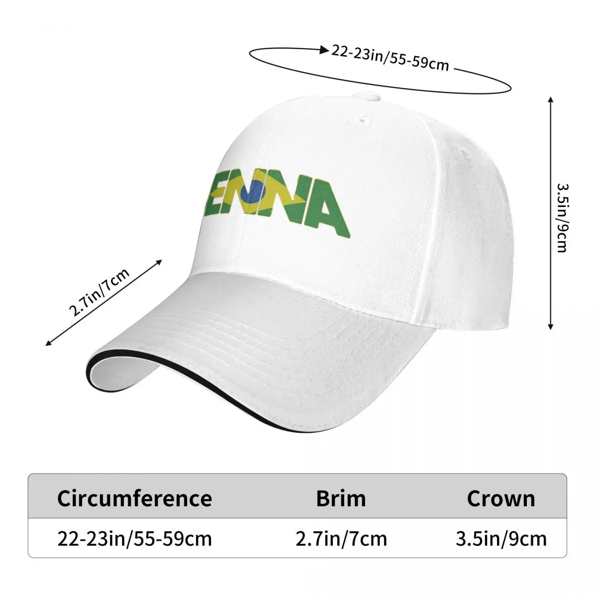 Senna With Brazilian Flag Golf Cap Stuff Vintage Ayrton Brazil Snapback Cap Men Women Outdoor All Seasons Travel Gift