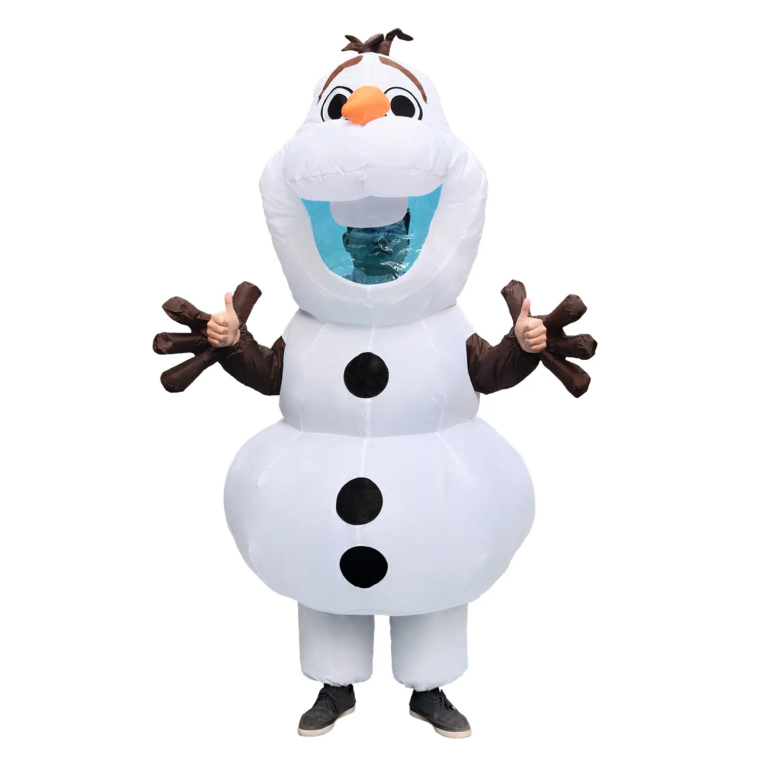 Snow man Olaf Inflatable Clothes Doll Props Costume Children Halloween Adult Children Performance Clothe Funny Props