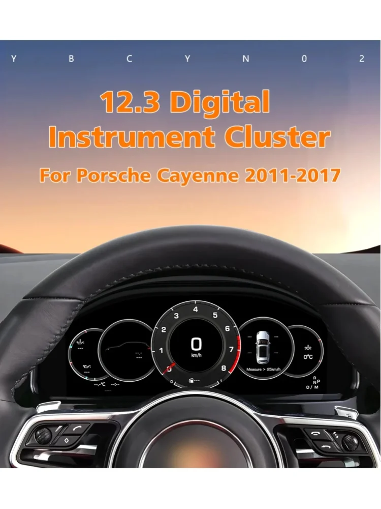 12,3-Zoll Hizpo Digitales Auto-Instrumentencluster für Porsche Cayenne 2011 - 2017 LCD-Armaturenbrett Virtuelles Cockpit CarPlay Android Auto