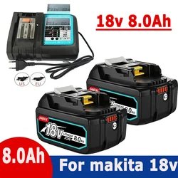 Latest Upgraded BL1860 Rechargeable Battery 18V 8000mAh Lithium ion for Makita 18v Battery BL1840 BL1850 BL1830 BL1860B LXT 400