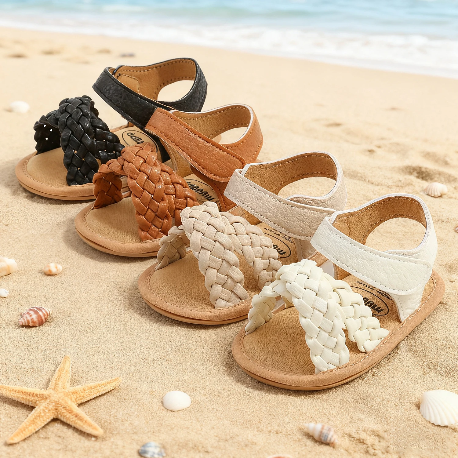

High quality soft and non slip rubber soled woven sandals for girls and boys baby's summer outdoor shoes and walking shoes
