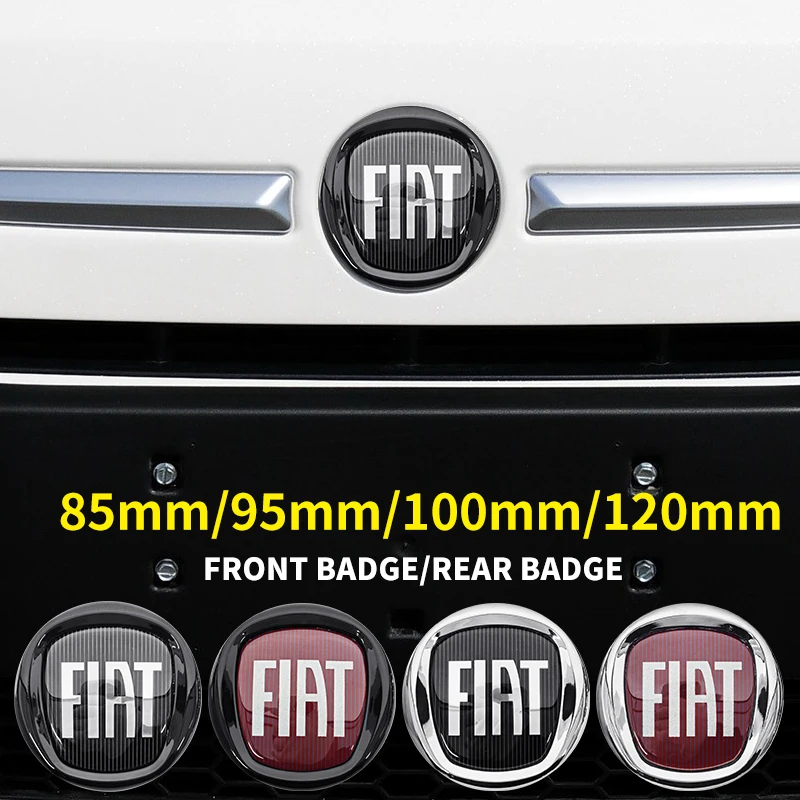 1 pçs logotipo dianteiro traseiro do carro grade automática emblema adesivo acessórios para fiat abarth 500 tipo panda argo freemont viaggio bravo punto