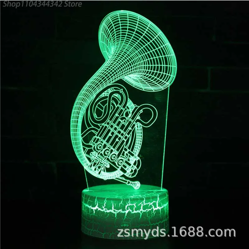 3D Acrylic Creative Piano Violin Night Light Living Room Bedhead Creative Parent Child Toy Gift Display Light USB Atmosphere Lig