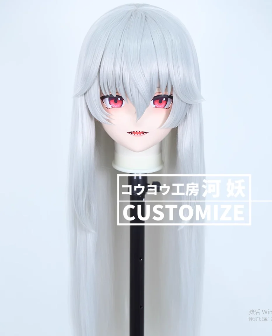 C-412-51 Customize Full Head Resin Cartoon Cosplay Japanese Character Anime Role Play Crossdress Kigurumi Mask With Back Shell