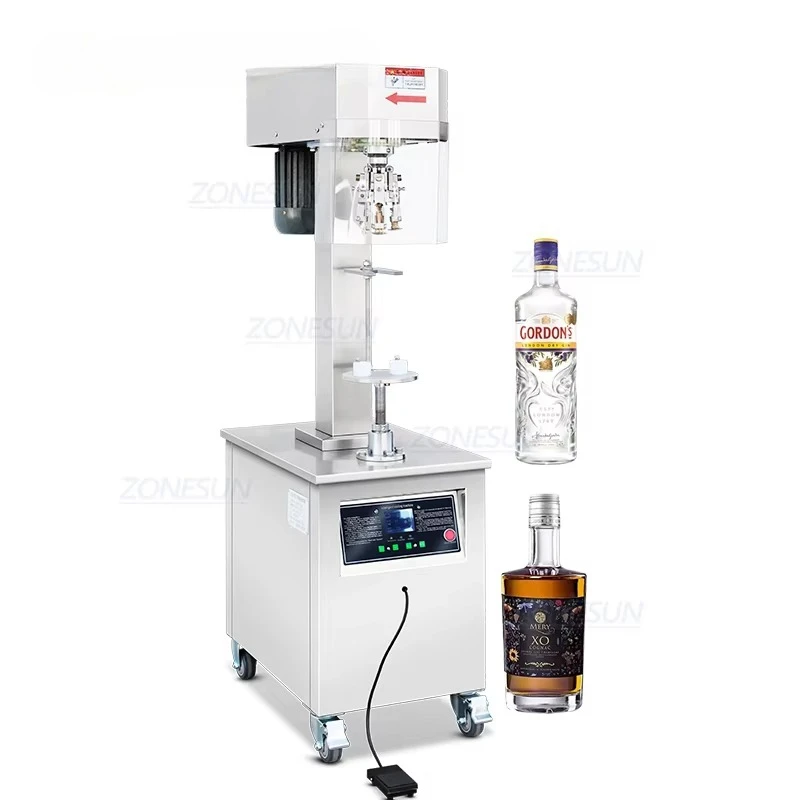 

ZS-XG60C Se-mi Автоматическая машина для обжима и укупорки алюминиевых крышек с металлическим замком для бутылок вина