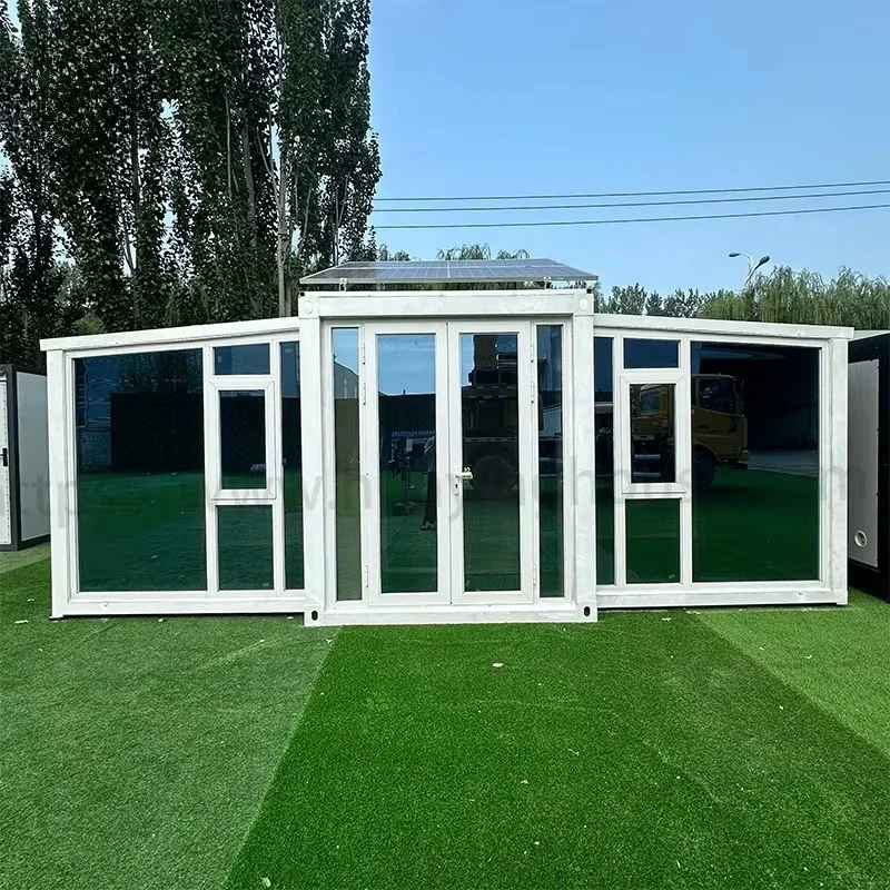 Modular Portable Cabin Multi Function Container House with Solar Panel Luxury Design Living Room