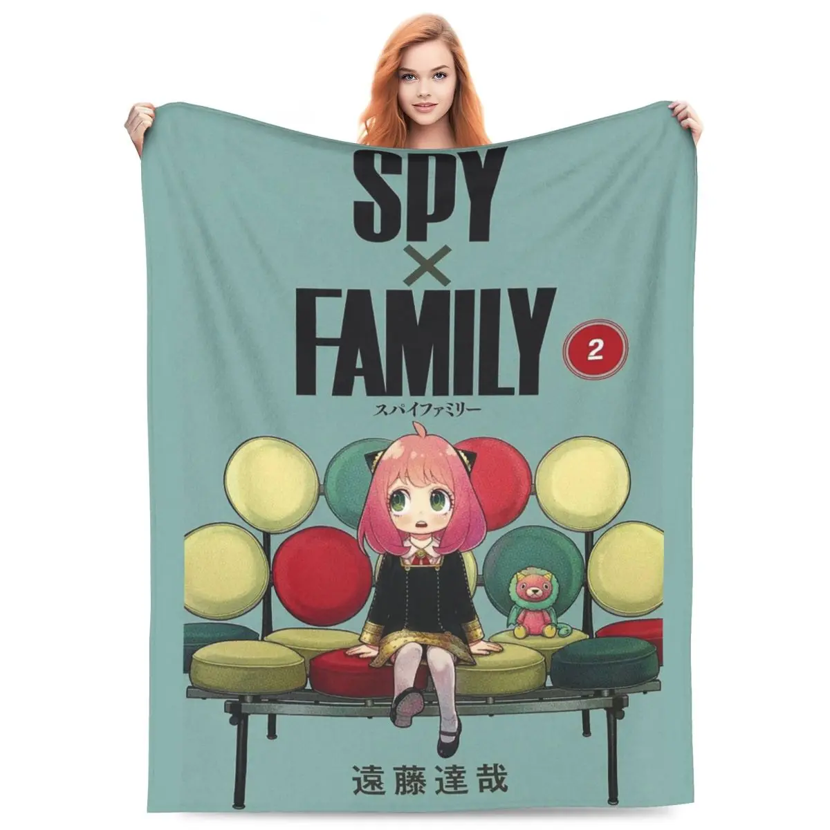 Kawaii Manga Spy X Family Blankets Flannel Sofa Throw Blanket Lightweight for Home Bedroom Throws Bedspread Quilt
