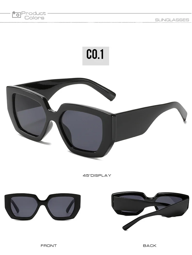 OEC-MANAGEMENT CPO Steampunk Platz Sonnenbrille Neue Frauen Männer Multicolor Punk Sonnenbrille Weibliche Übergroßen Fashion Shades Brillen UV400 – Detail 6