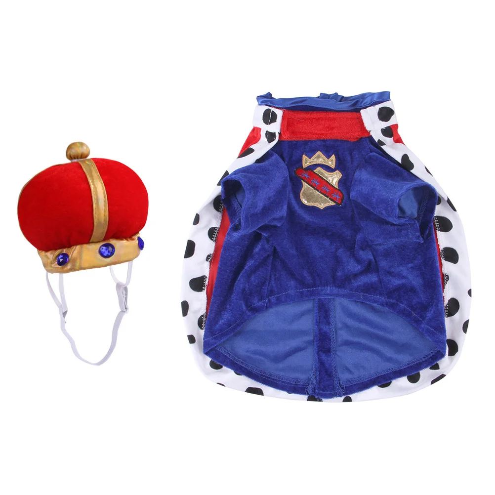 

1Set Crown Cape Stylish Adorable Dog Cloak for Daily Wear Holiday Photos Dog Costume Dogs Mantle Lovely Pet Cloak