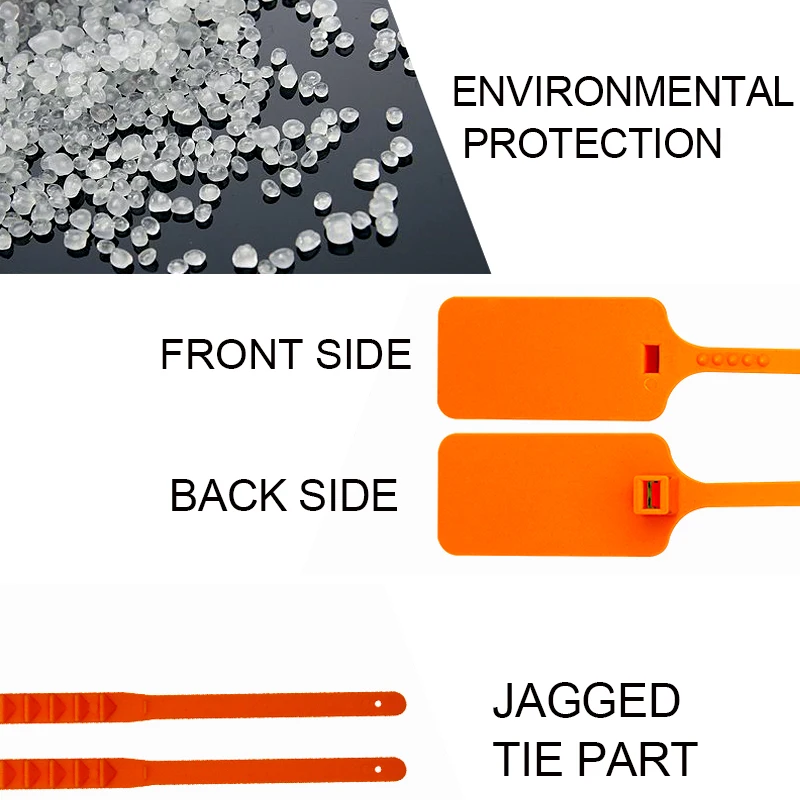 50 Stück Individuelle DIY-Kleidungsetiketten, Weiße Etiketten mit Sicherheitssiegel, Markenetiketten, Kabelbinder für Kleidung, Schuhe, Taschen, 11,8 Zoll – Detail 3