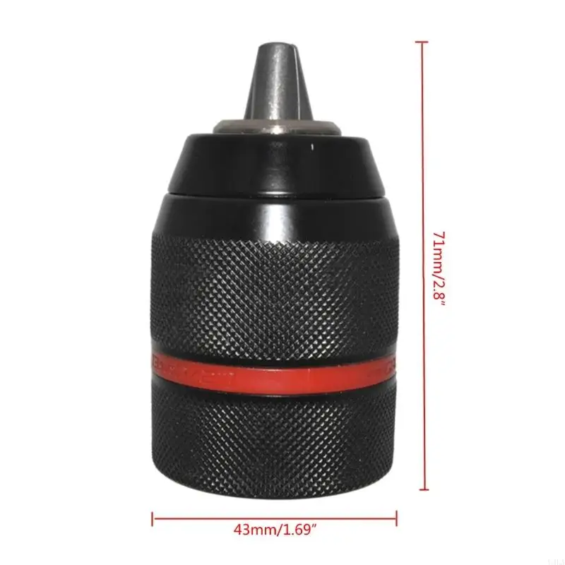 U4LA 2x Keyless Drill Chuck Converter 1/2-20UNF 1,5-13 mm Square esagonale per martello rotante