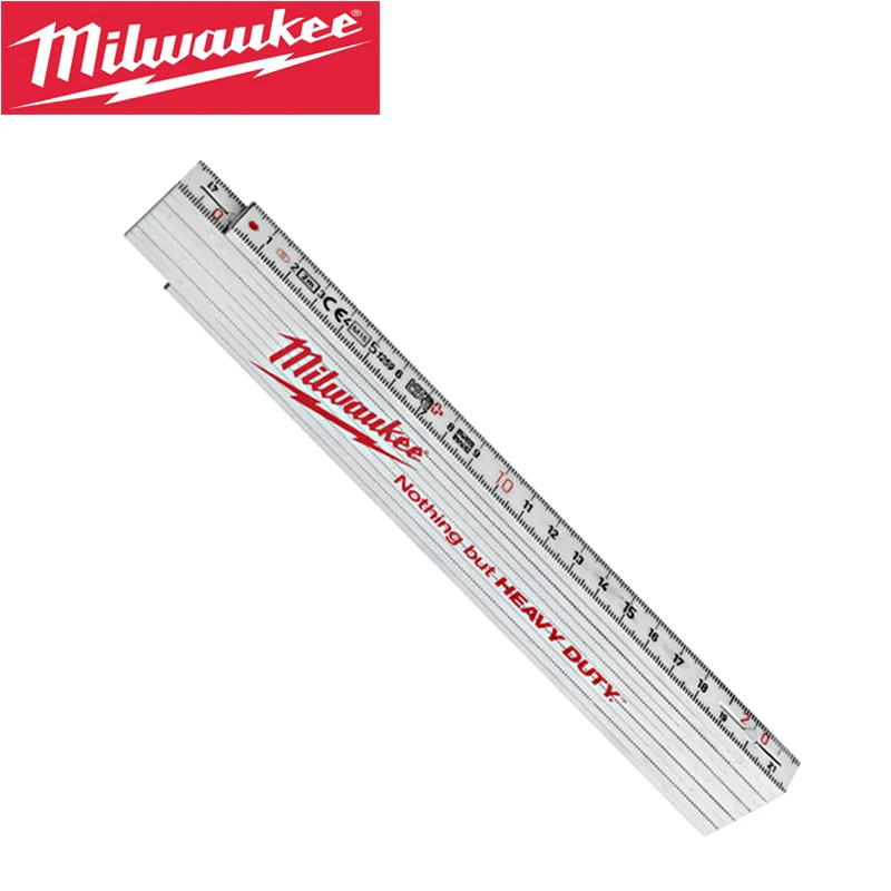 Milwaukee 4932459301 Composite Folding Rule 2m Scratch Resistant Durable Clear Scale Lockable Tool Ruler