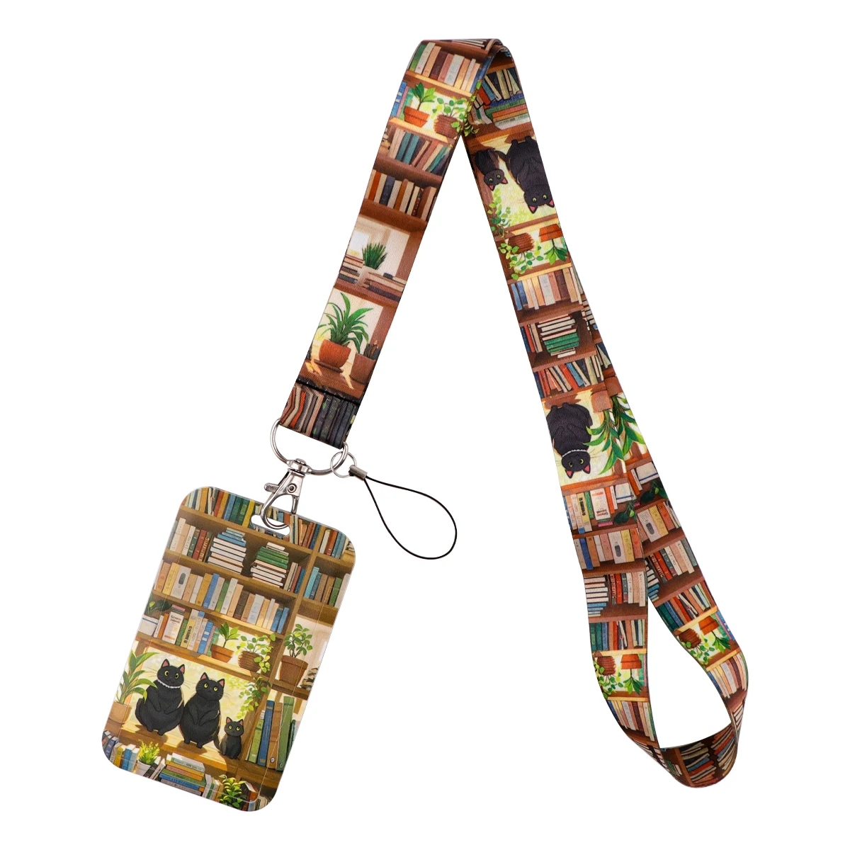 Cartoon Cat Lanyard Keychain Multifunction ID Card Badge Holder Camera USB Cell Phone Neck Strap Key Ring Accessories