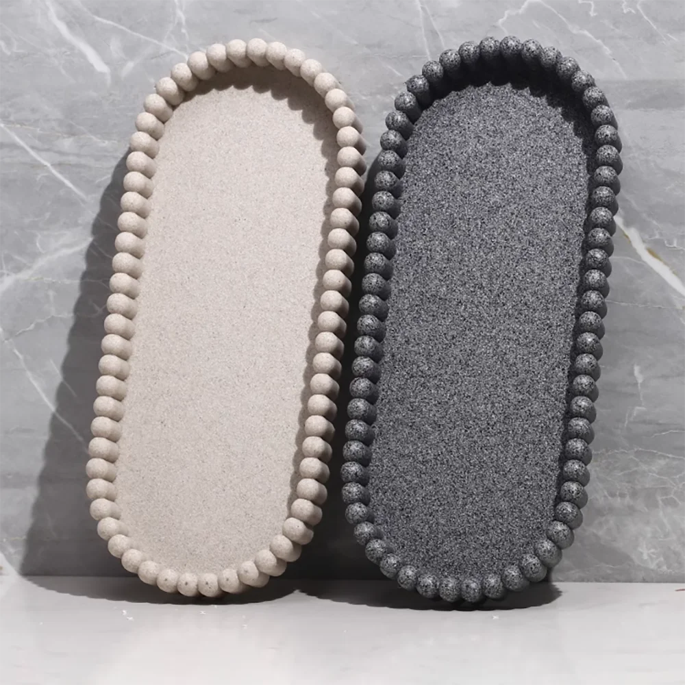 Silicone Mold For Oval Concrete Tray,Cement Gypsum And Jesmonite Plate,Hotel Bathroom desktop storage tray mold