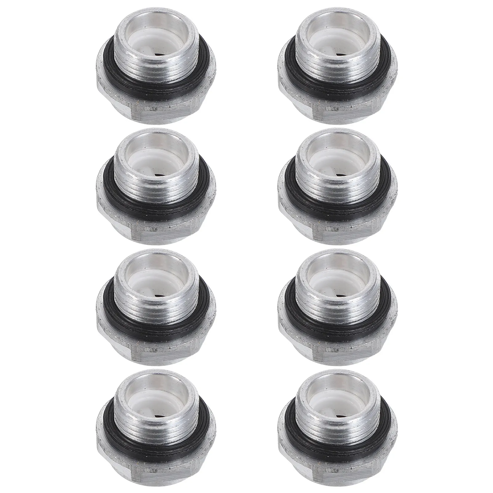 8Pcs Aluminum Air Compressor Oil Level Gauge Male Thread Oil Sight Window Pump Tank Liquid Level Indicator Compressor Parts